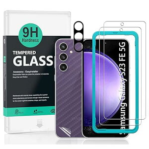 Ibywind �Ή� Samsung Galaxy S23 FE 5G �K���X�t�B���� 2 ���ی�t�B���� �K�C�h�g�t�� �����Y�J�o�[�i1���j�w�ʃV�[�g�i1���j ���菝�h�~�ϏՌ��d�x 9H�����K���X�t�B�����y���炩�Ȏ�G��z�y�C�A