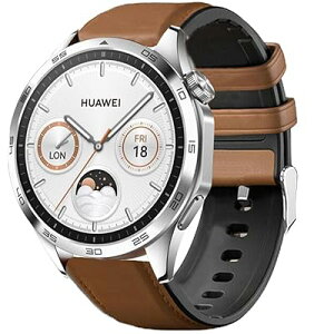 [Lamshaw] for HUAWEI gt4 46mm�E�H�b�`�o���h, �V���R�� ���U�[�o���h���� ���g�� �E�H�b�`�x���g ?��22���~�v�o���h HUAWEI gt4 46mm�X�}�[�g�E�H�b�`�ɑΉ� (�u���E��)