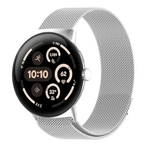 [MosFoil] Google Pixel Watch 4/3 45mm �Ή� �����o���h ���C �X�e�����X�� �o�b�N���t�� ���v�X�g���b�v �s�N�Z���E�H�b�`4 45mm �����x���g �T�C�Y���߉\ �y�� �����o���h �R���p�`�u�� google p