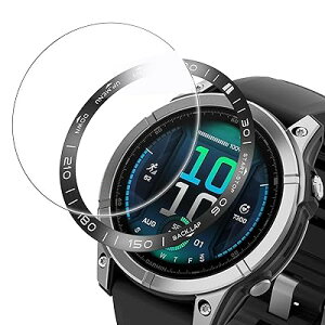 Lamshaw for Garmin Fenix 8 �x�[�������O�A�������� �t���[�� �ی�J�o�[ �ϏՌ� ���h�~ �ϏՌ� �����x�[�� Garmin Fenix 8 47mm,51m�X�}�[�g�E�H�b�`�p (�u���b�N, 51mm)