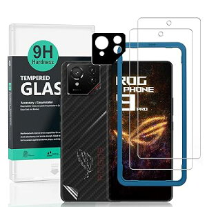 Ibywind �Ή� Asus ROG Phone 9 Pro 5G �K���X�t�B���� 2 ���ی�t�B���� �K�C�h�g�t�� �����Y�J�o�[�i1���j�w�ʃV�[�g�i1���j ���菝�h�~�ϏՌ��d�x 9H�����K���X�t�B�����y���炩�Ȏ�G��z�y�C�A