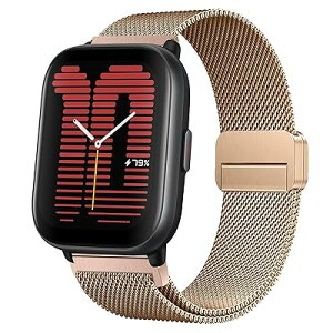 [MosFoil] Amazfit T-Rex 3 Pro 44mm/Active 2 Square/Active 2/Active/GTS 4 Mini/GTS 4/GTR Mini �Ή� �����o���h �~���l�[�[ �X�e�����X�� 20mm �����o���h
