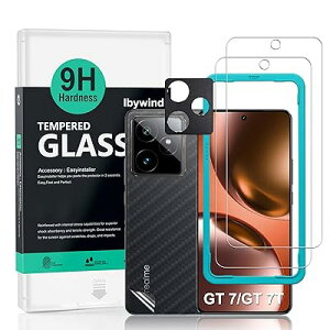 Ibywind �Ή� Realme GT 7/GT 7T 5G �K���X�t�B���� 2 ���ی�t�B���� �K�C�h�g�t�� �����Y�J�o�[�i1���j�w�ʃV�[�g�i1���j ���菝�h�~�ϏՌ��d�x 9H�����K���X�t�B�����y���炩�Ȏ�G��z�y�C�A�[