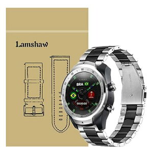 [Lamshaw] Ticwatch Pro �o���h, �X�e�����X ���^�� �x���g �����o���h �Ή� Ticwatch Pro �X�}�[�g�E�H�b�` �r���v (�V���o�[�u���b�N)