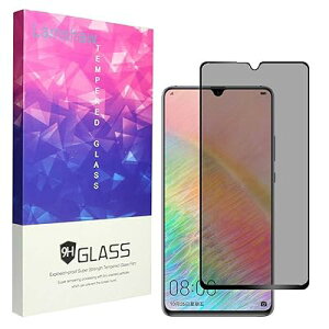 Lamshaw Huawei Mate 20 X �t�B���� �`����, 3D �S�� �K���X�t�B���� �S�ʕی� �`�����h�~ �Ή� Huawei Mate 20 X (�u���b�N)