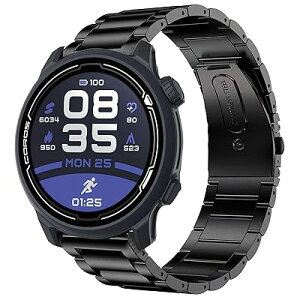 Lamshaw for COROS PACE 2 �o���h, �X�e�����X ���^�� �x���g �����o���h �Ή� COROS PACE 2 �X�}�[�g�E�H�b�`(�u���b�N)