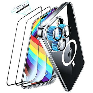 �y360°�ی�zHUOYUO �Ή� iPhone 15 Pro Max �P�[�X �yMagsafe�Ή��z �J���� �����Y ��̌^ �N���A �S���� �y���X�t�B����2���t���z�ČRMIL�K�i �ϏՌ� �z�� �ی� ���, �Ή� ���C�����X,�Ή� ��phone