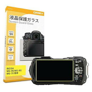 �y 0.3mm�����K���X �z ORMY �t���ی�K���X �t���v���e�N�^�[ �t���ی�t�B���� RICOH WG-90 / WG-80 / WG-70 �p �y ����/���N�� / �d�x9H / ���E���h�G�b�W���H �z