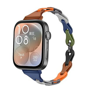[Etsbaocy] �o���h For Huawei Watch Fit 4 / Fit 4 Pro/Huawei Wacth Fit 3 �Ή� �����o���h �ւ��x���g �������҂݃f�U�C�� ���߉\ �ϋv�� �y�� �����p�X�g���b�v - �J���t��