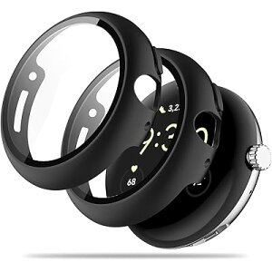 Lamshaw for Pixel Watch 3 �n�[�h�P�[�X�A�����K���X�X�N���[���v���e�N�^�[�APC�P�[�X �ϏՌ��J�o�[ ���h�~ �ϏՌ� �Ή� Pixel Watch 3 45mm, 3XL, 41mm/Pixel Watch 2, 1 �X�}�[�g