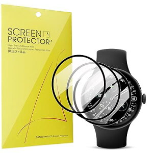 Lamshaw Pixel Watch 4�X�}�[�g�E�H�b�` �ی�t�B����,41mm 45mm�y3���Z�b�g�z�S�ʕی� �t�B���� 3D�S�ʕی� �t���[�g�����x�^�b�`�����ߗ� �h���w��h�~ �Ή� Pixel Watch 4 �X�}�[�g�E�H�b�` (3��, 45