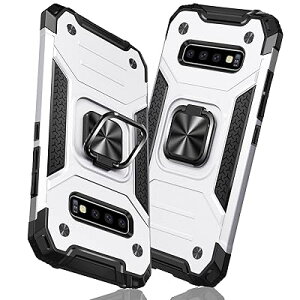 TMUJWS Samsung Galaxy S10 �p�̃P�[�X �����O �Ռ��z�� �ϏՌ� TPU+PC�o���p�[ ��d�\�� �ČRMIL�K�i �S�ʕی� �ԍڃz���_�[�Ή� �C�菝�h�~ ����~�� �y�� ���^ �A�C�t�H�� S10 �p�̃P�[�X 6.1�C���` �w