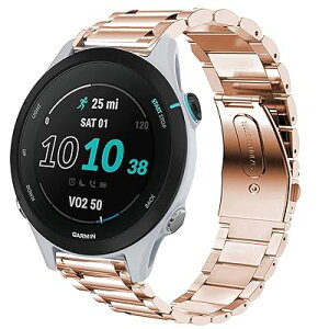 Lamshaw �o���h �Ή� Garmin Forerunner 255, �X�e�����X ���^�� �x���g �����o���h �Ή� GARMIN(�K�[�~��) Forerunner 255 46mm/255S 41mm �X�}�[�g�E�H�b�` (41mm�P�[�XFore