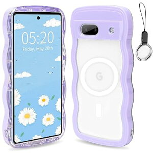 HILEGENER Google Pixel 8A �P�[�X MagSafe�Ή� �N���A �\�t�gTPU�J�o�[ ���킢�� �g��t���[�� ���˂��� �O�[�O�� �s�N�Z��8A 6.1�C���`�p����~�� �X�}�z�P�[�X�E�F�[�u �f�U�C�� ��Ƀt�B�b�g �X�}�z