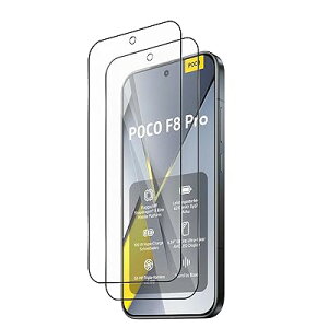 �y2���Z�b�g�zFor Xiaomi Poco F8 Pro �K���X�t�B���� ���炳�� �A���`�O���A ���˖h�~ �w��h�~ �m���O���A Ubefuu �f�荞�ݖh�~ �t����ʕی� �X���[�Y�ȑ��슴 ��p�\��t�� �Ή� Xiaomi Poco F8 Pro