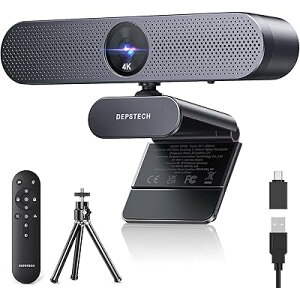 DEPSTECH WEB�J���� 4K �����R���t�� �I�[�g�t�H�[�J�X ���x/�ʓx�����\ �Y�[���C���@�\ �E�F�u�J���� �����R���t�� �}�C�N���� USB�ڑ� PC�J���� ���O�r�t�� �E�F�u��c �I�����C������ MAC OS