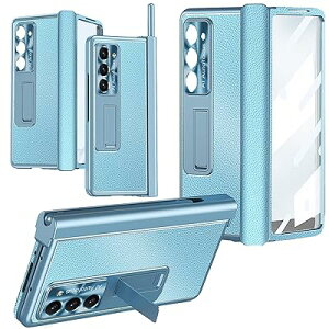 Miimall Galaxy Z Fold 5 Docomo SC-55D/AU SCG22 ��p�P�[�X �t�C���� �y���t���i����S�y���j PU���U�[ ���� �X�^���h�@�\ �M�����N�V�[ Z Fold 5 �J�o�[ �S�ʕی�P�[�X �X�^���h PC�ޗ� �y