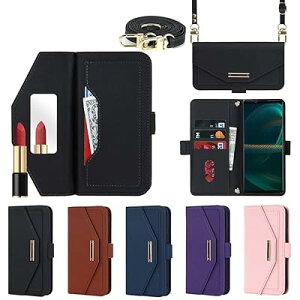 Eastwave �\�j�[ for Xperia 5III SO-53B / SOG05 �P�[�X ��|���J�o�[ for Sony Xperia 5 iii �蒠�^ �蒠 case �`�F�b�N�� �� �~���[�t�� ���X�g���b�v�t�� ���|�� �v���U�[ �_�炩��