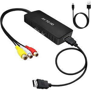 RCA to HDMI �ϊ��R���o�[�^�[ AV �R���|�W�b�gto hdmi �ϊ��A�_�v�^ 3�F�[�q �ϊ� �Â��Q�[���@�iXBOX�APS1�APS2�ASNES�AWii�AN64�j�Â����R�[�_�[(DVD�AVCR�AVHS)�Ȃǋ@�� 3�F�R�[�h����HDMI 72