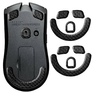 IMMOENUC - �}�E�X�\�[�� Razer Viper V3 HyperSpeed �Ή� 2���Z�b�g�A���ϋv���A�ᖀ�C�A����Ȗ�l�݌v�A���^�A�}�E�X�r�������p�A���萫�\����(�u���b�N)