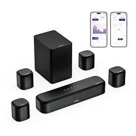 ULTIMEA 7.1ch サウンドバー Dolby Atmos 350W BassMX搭載 サブウーファー＆サラウンドスピーカー付き HDMI eARC/Bluetooth/光/AUX/USB対応 APP制御対応 重低音 ホームシアター スピーカー