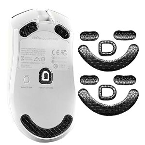 IMMOENUC - �}�E�X�\�[�� Razer Deathadder V3 Pro �Ή� 2���Z�b�g�A���ϋv���A�ᖀ�C�A����Ȗ�l�݌v�A���^�A�}�E�X�r�������p�A���萫�\����(�u���b�N)