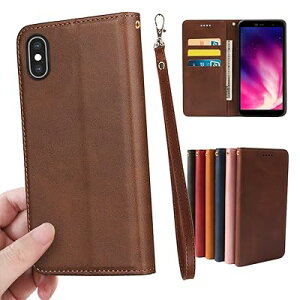GOKIGIOD �K�p iPhone X/Xs �ʗp �P�[�X �蒠�^ PU���U�[ �X�g���b�v ���� �J�[�h���[ �X�^���h�@�\ �ϏՌ� �A�C�t�H�� 10 10s �X�}�z�P�[�X �蒠 ��phoneXS case �J�o�[ ���z�^ �����}�O�l�b�g �㎥ �X�g