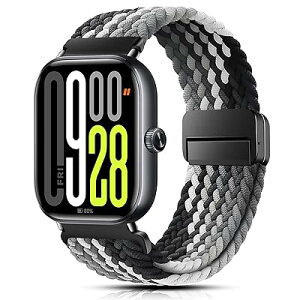[AGUPERFIT] �R���p�`�u�� �V���I�~ �X�}�[�g�E�H�b�` Redmi Watch 5/4 �o���h Xiaomi Band 9/8 Pro �o���h�A�G���K���g�ŉ��K�ȃi�C�����҂ݐL�k���x���g ���i�K�ɒ����ȃX�e�����X�X�`�[���}�O�l�b�g