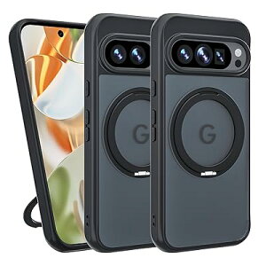 ORANGA Pixel 9 �p�P�[�X Pixel9 Pro �p�P�[�X �y360�x��]�ł���X�^���h�z ���@�\��� �c�����Ή� �X�g���b�v�z�[���t�� �}�O�l�b�g���� MagSafe�Ή� �w��h�~ �ČRMIL�K�i�ϏՌ� �}�b�g�� �s�N�Z��9