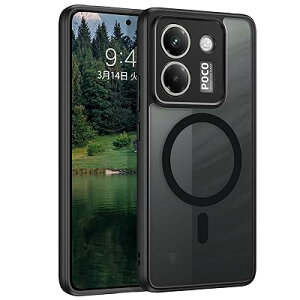 DUEDUE Poco M7 Pro 5G �P�[�X �}�O�l�b�g���J�[�}�E���g�Ή� �����^ TPU �ϏՌ� �S�ʕی� �w��h�~ ���΂ݖh�~ �u���b�N