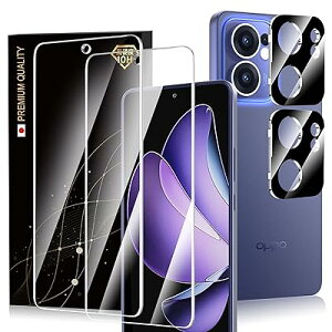 OPPO Reno13 A �p �K���X�t�B����(2��) �J�����t�B����(2��) �S�ʕی� ���{���Ɏq�̗p �d�x10H�����K���X �w��h�~ ������ �����ߗ� OPPO Reno 13A �p 4������