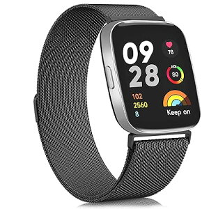 [Amzpas] �o���h for Xiaomi Redmi Watch 3 Active �����o���h �X�e�����X �����x���g �������� �j�����p �}�O�l�b�g ���ߋ� ���b�V�� �ʋC