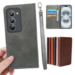 GOKIGIOD �K�p Xiaomi Redmi 15 5G �P�[�X �蒠�^ PU���U�[ �X�g���b�v ���� �J�[�h���[ �X�^���h�@�\ �ϏՌ� ���h�~15 5G �X�}�z�P�[�X �蒠 Redmi155G case �J�o�[ ���z�^ �����}�O�l�b�g �㎥ �X