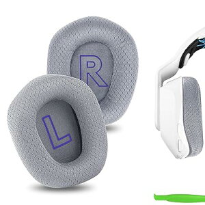 Geekria �C���[�p�b�h Comfort �݊��� �p�b�h ���W�N�[�� Logitech G733, G535, G335 �w�b�h�z���ɑΉ� �C���p�b�h/�C���[�N�b�V����/�C���[�J�b�v (���b�V���t�@�u���b�N/�O���[)