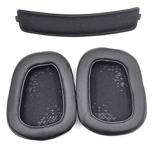 XXTMZ G933�C���z���̃C���[�p�b�h�������C���[�}�t�́A���W�b�NLogitech G933 G633 G633 Artemis�C���z���̊ɏ՗p�C���[�p�b�h�̃w�b�h�o���h�i�C���[�p�b�h+�w�b�h�o���h�j�ɓK�p�����