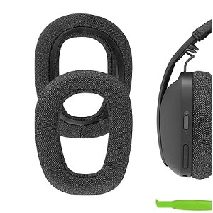 Geekria �C���[�p�b�h Comfort �݊��� �p�b�h ���W�N�[�� Logitech Zone Vibe 100/125, G435 Lightspeed Wireless �w�b�h�z���ɑΉ� �p�b�h �C���[/�C���[�J�b�v ���b�V���t�@�u���b�N