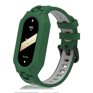 [RicYeel] �V���R���o���hXiaomi Smart Band 10/9/8/7/6 �Ή� �����o���h �X�g���b�v �X�|�[�c�x���g ��̌^ �����x���g �_�炩�� ���߉\ mi band 10/9/8/7/6 �p (�O���[��/�O���[)