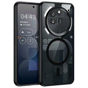 GUAGUA Nothing Phone 3a ProMagsafe�Ή� �P�[�X���� �ی�P�[�X ���΂݂Ȃ� �Ռ��z�� �o���p�[�J�o�[ �����h�~ �N���A�o�b�N �i�b�V���O�t�H�� 3a pro �P�[�X(�u���b�N)