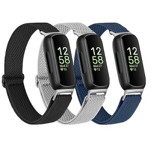 [3 �p�b�N] �����o���h Fitbit Inspire 3/2/1/Inspire HR/Ace 2/Ace 3 �Ή� �����R�l�N�^ �L�k���̂��钲�߉\�Ȍ����p���X�g�o �����o���h �N�C�b�N�����[�X�@�\ �����p �j���p