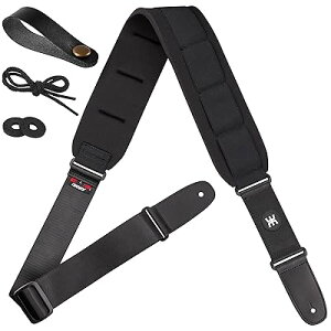 [Amumu] SBR Foam Padded Guitar Strap �M�^�[�X�g���b�v�t�H�[���p�b�h����A�R�[�X�e�B�b�N�A�G���N�g���b�N�A�x�[�X�M�^�[�p�X�g���b�v�u���b�N���w�b�h�X�g�b�N�X�g���b�v�l�N�^�C - 3.3 ���C�h