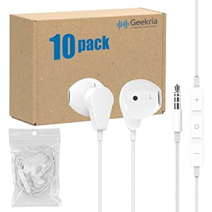 Geekria �Q�[�~���O�C���z�� �L�� 3.5MM PC PlayStations 4 �X�}�z Gooogle Stadia �V�o�[�W���� X-Box One ���ɑΉ� �}�C�N �{�����[���R���g���[�� �t�� 120cm �z���C�g (10�p�b�N)