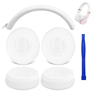 Adhiper �C���[�p�b�h + �V���R���C���[�p�b�h�J�o�[ & �w�b�h�o���h�J�o�[ Beats Solo 3 & Solo 2 ���C�����X�w�b�h�z���p�ASolo3 �����p�C���[�p�b�h�A�N�Z�T���[ �`�������U�[ - �z���C�g
