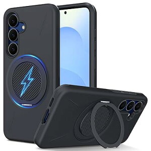 TLOMPLO �Ή� Galaxy S25 FE �p�� �P�[�X magsafe�Ή� 360°��]�X�^���h �ϏՌ� �ČRMIL�K�i ������ �����O�t�� ���C�����X�[�d�Ή� �A�C�t�H�� s25 fe �p�J�o�[ �w��h�~ �����Y�ی� �� N525-s25f