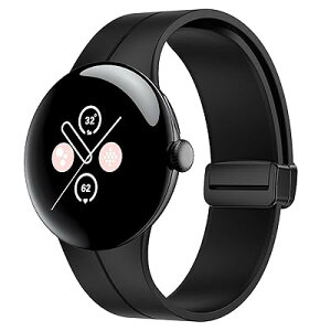 [PONATTENO] �����x���g �݊���For Google Pixel Watch 3 41mm/45mm �V���R���E�H�b�`�o���h ���C�o�b�N�� ���v�x���g �y�� �h���ϋv�� �h�� �j�� �����Y (41mm, �u���b�N)