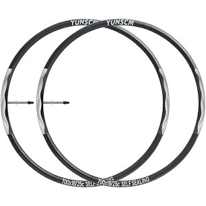 YunSCM 2 �{,700 23c �`���[�u,700x18/25c ���ȏC���`���[�u Self Sealing Tube,���O���\�ȕ��������O�o���u60mm,700x18c/20c/23c/25c �����I�ɏC���̌����̂��߂�700mm ���[�h�o