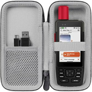 Lamshaw For Garmin GPSMAP H1i Plus �P�[�X �㎿���n�f�� �L�Y�h�~ �J�o�[ �y�� �C�菝�h�~ ���[�o�b�O �S�ʕی�^ �ϋv�� �ϏՌ� ���[�P�[�X �����܂܏[�d�\ �Ή� Garmin GPSMAP H1i Plus