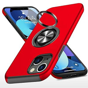 iPhone 13 Mini�p �P�[�X �����O�t�� PC TPU �ϏՌ� �Ռ��z�� �����h�~�J�o�[ �S�ʕی� 360�x��]�J�o�[ �A�C�t�H�� 13 Mini�p �X�}�z�P�[�X �ČRMIL�K�i �ԍڃz���_�[�Ή� �X�^���h�@�\ �h�o ���^ 
