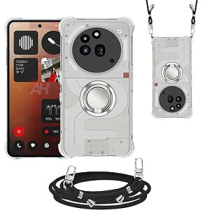 For Nothing Phone (3a) Pro �P�[�X �S���� �N���A �ی�J�o�[ �ԍڃz���_�[�Ή� YANMONGI �����O�t��