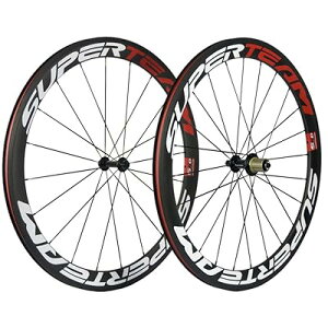 SUPERTEAM 50mm �N�����`�� �[�z�C�[���Z�b�g700c 23mm ���[�h�o�C�N �J�[�{�� �z�C�[�� (�z���C�g/