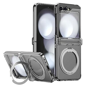 Galaxy Z Flip6 �p �P�[�X 360�x��] �X�^���h MagSafe�Ή� �M�����N�V�[zflip6 �J�o�[ ���C�����X�[�d